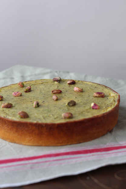 Cheesecake tart con pistacho